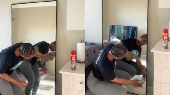 Woman's TikTok video trying to brag about cheap mirror leaves SA distracted thanks to her looks