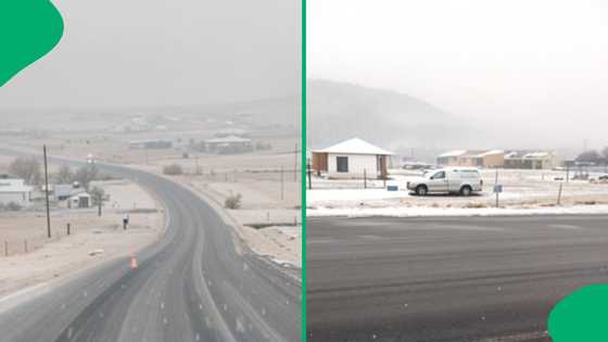 Snow blankets Mt Fletcher as video captures motorists driving through icy conditions