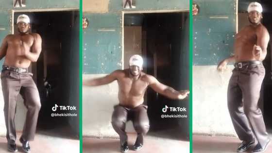 Shirtless Zulu man's zesty dance in TikTok video leaves the internet howling