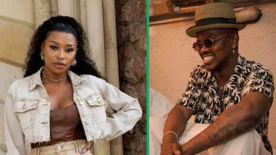 DJ Zinhle's Christmas lunch with Murdah Bongz' family receives mixed reactions from netizens