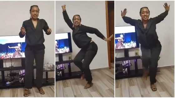 Young lady shows off acrobatic native dance steps in front of television, video goes viral