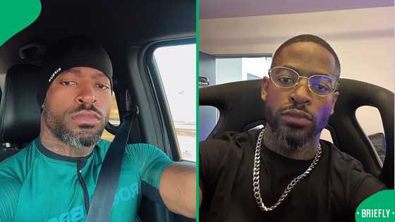 Prince Kaybee reacts to Johannesburg police officers fleeing from a robbery on camera