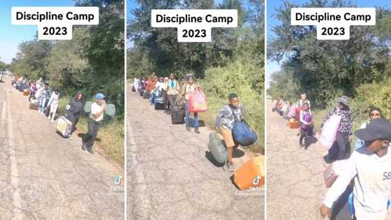 Mzansi parents send troublesome children to discipline camp for school holidays, video goes viral