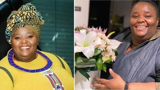 Gospel star Hlengiwe Mhlaba stuns in R28K Maxhosa dress, snaps have Mzansi trolling her: "Hot mess"