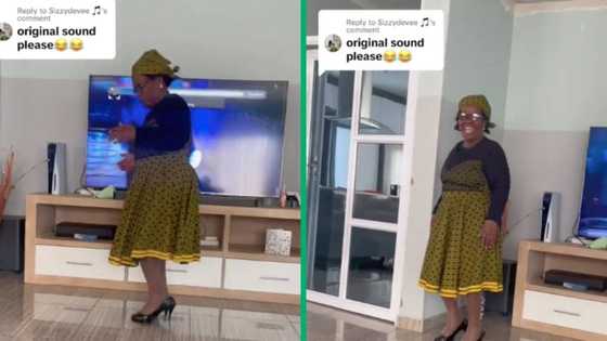 Stylish Sotho gogo rocks amapiano dance in heels and goes viral on TikTok: "She's a baddie"