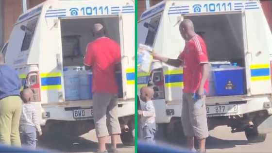 Off-duty cop caught on camera using SAPS van for grocery shopping, sparking debate on misuse of resources