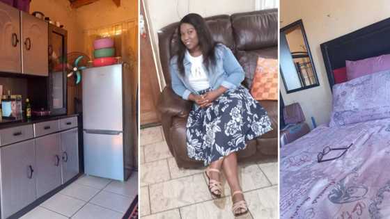 Woman turns small rental room into functional home: Mzansi people are impressed at what she did with the space