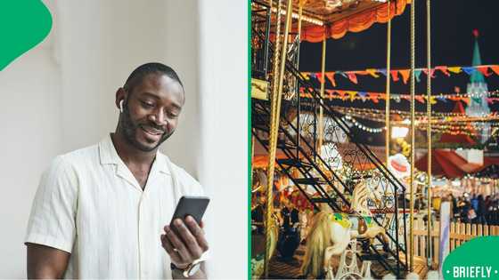 A fun video of two older men riding a merry-go-round at a local fun park made South Africans smile