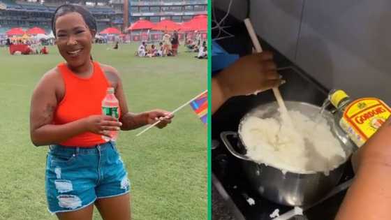 Experimental women add gin to pap in viral TikTok video, Mzansi reacts to the bizarre dish