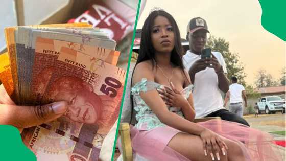 Woman flexes iPhone, car and cash from dad in TikTok video, SA convinced he's rich