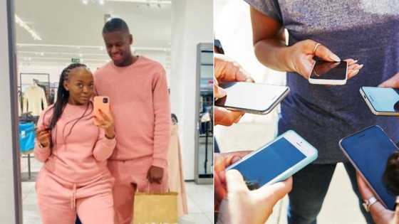 Mzansi defends couple in pink matching outfits, trolls slammed for clowning relationship