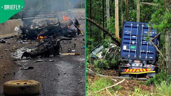 N3 accident leaves three dead as bakkie collides with truck and bursts into flames