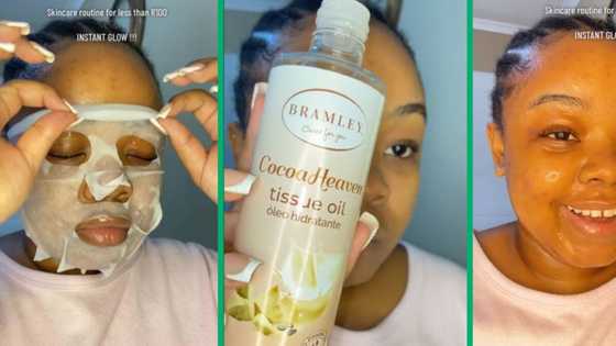 Durban woman plugs Mzansi ladies on how to achieve flawless face glow for less than R100 in TikTok video