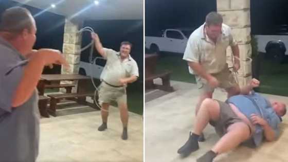 "Men are simple creatures": Jovial men play 'prey and predator', leaves Mzansi in hysterical laughter