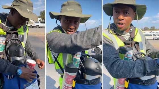 Video of unemployed man selling hot coffee on Tshwane streets warms SA's heart