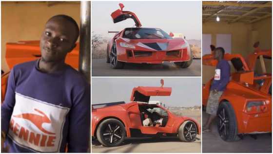 Young man who built fine sports car says he once sold his phone to survive