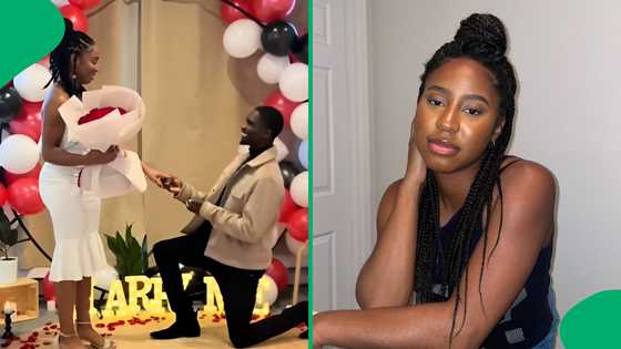 "God hear me out": Lady sheds tears of joy at romantic proposal, SA praises the effort
