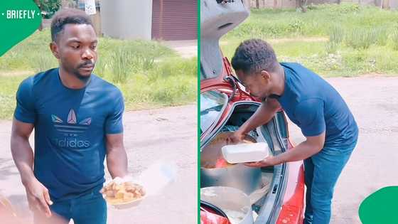 "Living legend": Kind SA man serves food from his car trunk to strangers, SA applauds