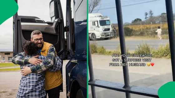 Truck driver's surprise visit to wife sparks emotional reactions online