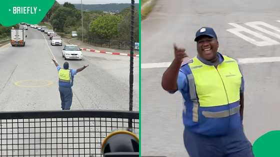 "Taking pride in what he does": Jolly traffic cop puts a smile on South Africans' faces