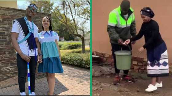 Xhosa husband helps wife with makoti duties in TikTok video, Mzansi swooning