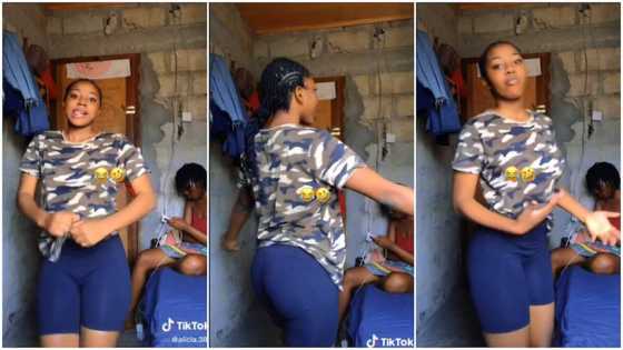 Beautiful lady dances inside room without cement wall plaster, shows no shame, video stirs reactions