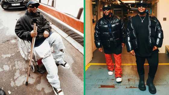 Major League DJz reveal details behind twin Bandile's crutches, Fans wish him a speedy recovery
