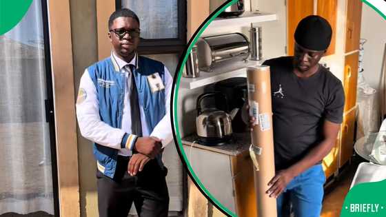 “Bathong, you can fix my relationship”: SA wowed by by gent upgrading kitchen with spray paint and wallpaper