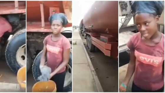 Viral video shows lady, 18, washing tankers to support her studies