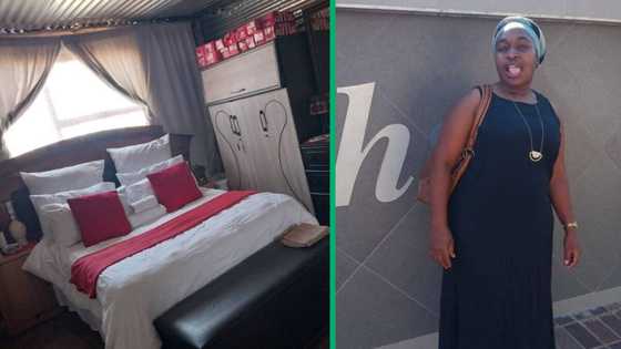 "Lovely": Lady's red and white bedding in room screams Valentine's Day vibes