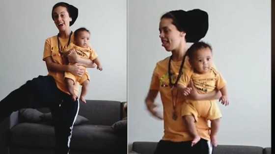 TikTok influencer does flawless vosho to Maphorisa's 'Ba Straata' while holding onto baby, fans fawn over cute moment