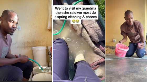 Mzansi man spends day with mother, gets dragged into spring cleaning, learns valuable lessons: SA laughs at the struggle
