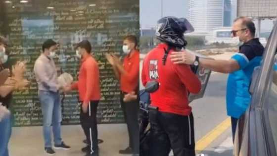 Restaurant delivery guy celebrated for helping stranded family on highway