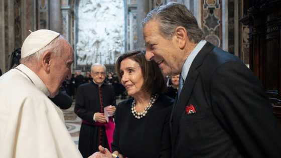 US Speaker of the House Nancy Pelosi received Communion at St. Peter's Basilica Wednesday, after being barred from the sacrament in her home city of San Francisco.