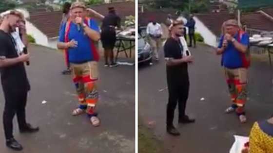 Zulu wedding with white Mzansi men speaking the language has citizen's hearts overflowing: "This is beautiful"