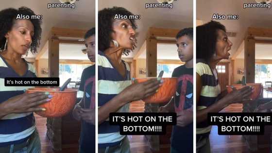Mom shouts at her son for not listening in an Instagram video