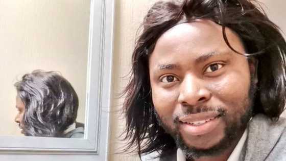 Haibo: Mzansi men join local guy who posed in his partner's wig, funny reactions follow