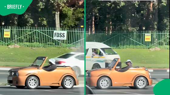 Tiny orange micro-car spotted on SA roads leaves Mzansi amused