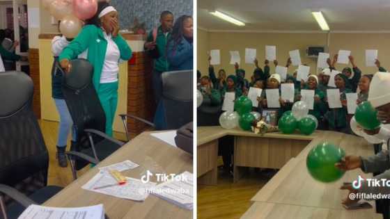 TikTok of a tearful matric teacher reacting to students’ farewell surprise party softens Mzansi: “I’m crying”
