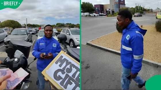 "Best give-away thus far": Delivery driver's grand gift from popular content creators wows SA