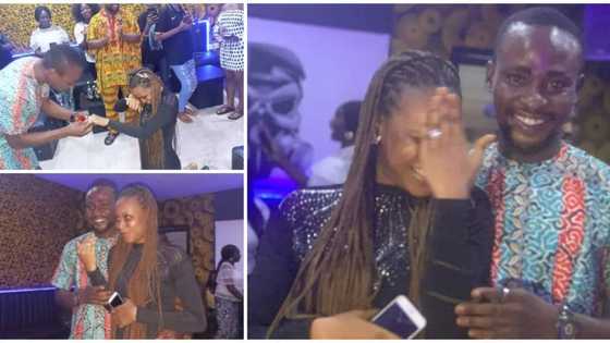 You're the man of the house: Lady wows many at her proposal, kneels to accept ring, photos cause a stir