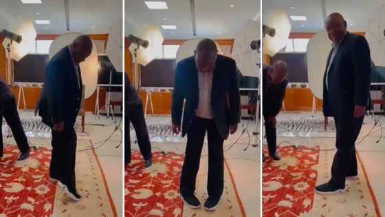 Cyril Ramaphosa rocks Bathu sneakers in video, peeps respect the stylish presidential drip: "Dat's wassup"