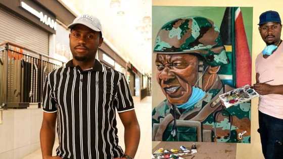 “Talented”: Amazing artist Thabiso Mahlaba draws inspiration from Madiba with stunning artwork