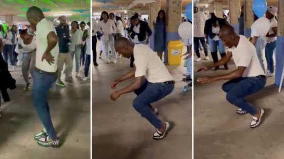 Man sets dance floor on fire at year end function, Mzansi impressed with the moves: "He can groove"