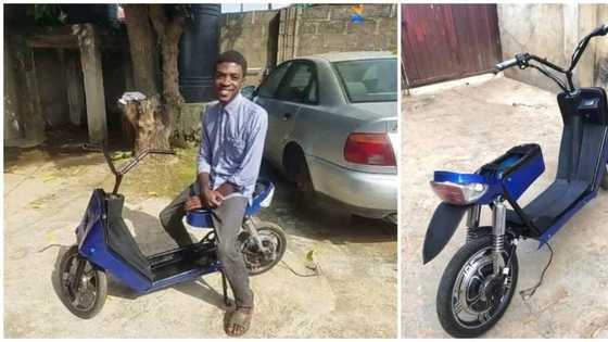 Talented graduate from Katsina state builds bike that runs only on electricity