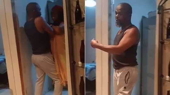 Video of man randomly singing in isiZulu to order wife to bed amid man's soccer game had Mzansi amused