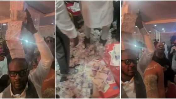 'We are not broke in Nigeria': Massive reactions as money rains heavily at a party