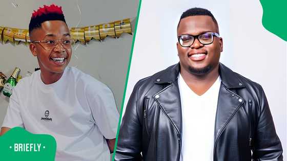 Sol Phenduka gives 'Biri Marung' singer Tebogo Mashego his flowers, Mzansi agrees