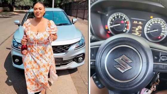 Mzansi impressed by Pretoria woman's TikTok video of buying 1st car, a Suzuki Swift