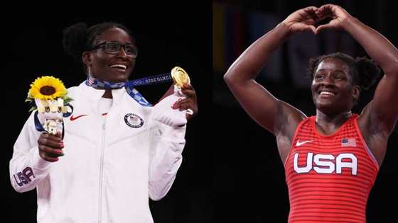Tamyra Mensah Stock at Tokyo 2020: Lady Turns 1st Black Woman to win gold Medal in Wrestling at Olympics